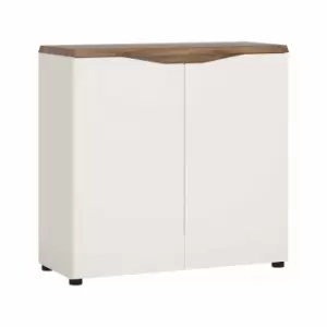 Toledo 2 Door Sideboard In White And Oak Effect