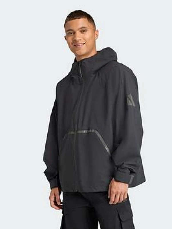 Image of Adidas Waterproof jacket with zipped hood adidas Myshelter Climaproof Noir Male 3XL