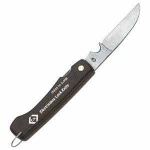 image of C.K Tools 95mm Brass Durable Locking Riveted Electricians Pocket Knife