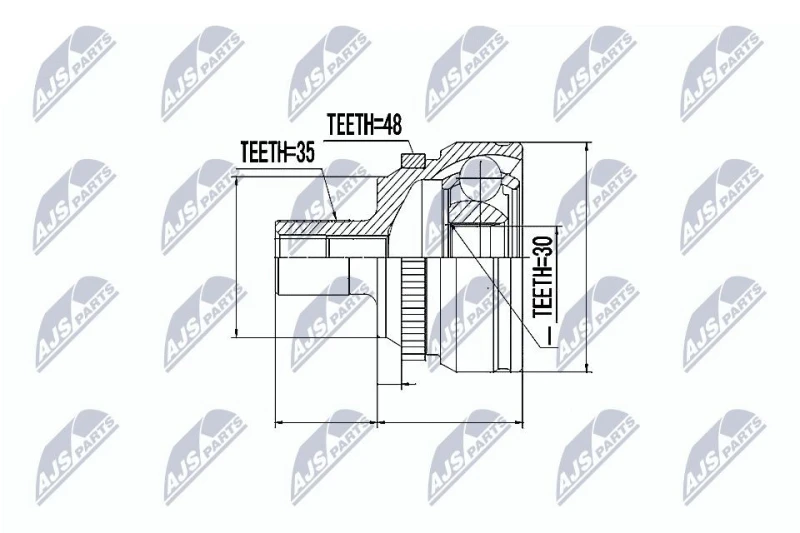 Image of NTY CV joint kit NTY NPZ-ME-001