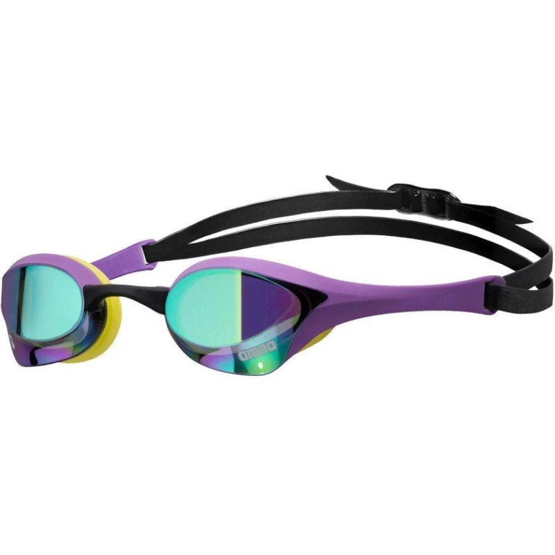 Image of Arena Cobra Ultra Swipe Mirror Racing Goggles Emera/Plum/Lime unisex One Size