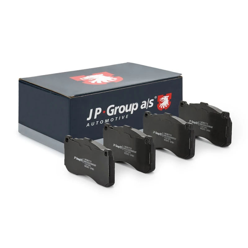 Image of JP GROUP 1463601710 Brake pad set JP Front Axle, prepared for wear warning indicator Brake Pad Set,disc brake (402)