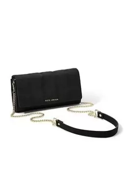 Image of Katie Loxton Kayla Quilted Suede Crossbody Bag - Black