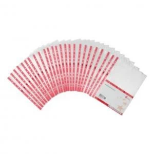Image of Office A4 PVC Top Opening 75 Micron Expanding Punched Pocket Clear