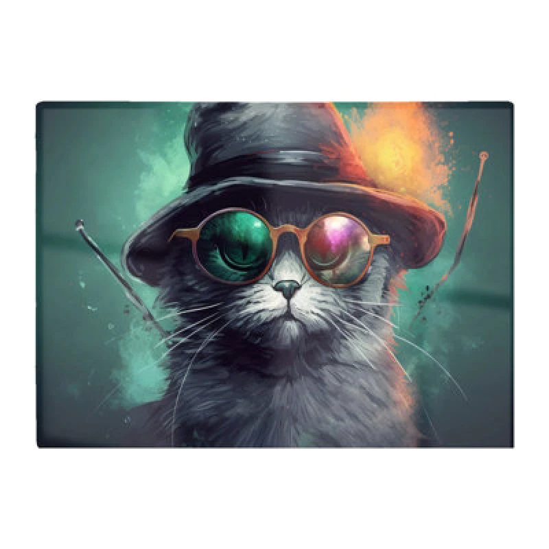 Image of Warren Reed Designer Fiery Cat In A Hat Chopping Board