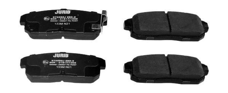 Image of JURID 572592J Brake pad set with acoustic wear warning, without accessories Brake Pad Set,disc brake (402)