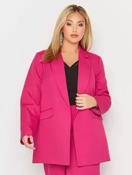 Image of Yours Tailored Blazer Magenta, Pink, Size 30-32, Women