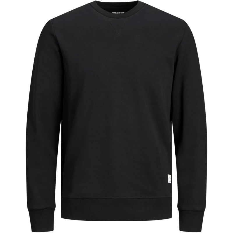 Image of Jack and Jones Basic Crew Sweatshirt Black male 2XL
