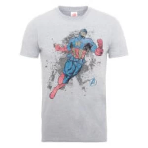 Image of Marvel Avengers Assemble Captain America T-Shirt - Grey - M