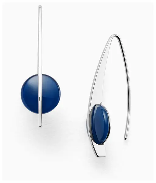 Image of Skagen SKJ1293040 Womens Stainless Steel Blue Seaglass Drop Jewellery