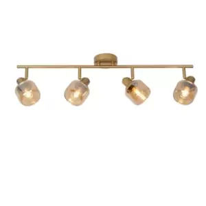Image of Bjorn Classic Ceiling Spotlight Bar - 4xE14 - Matt Gold, Brass