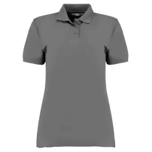 Image of Kustom Kit Ladies Klassic Superwash Short Sleeve Polo Shirt (12) (Charcoal)