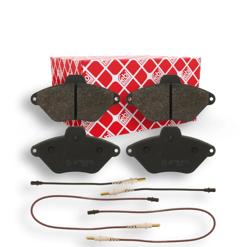 Image of FEBI BILSTEIN 16415 Brake pad set Front Axle, incl. wear warning contact Brake Pad Set,disc brake (402)