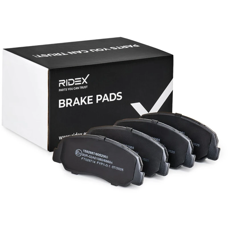 Image of RIDEX 402B0954 Brake pad set Front Axle, excl. wear warning contact, without accessories Brake Pad Set,disc brake (402)