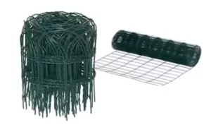 Image of Garden Green PVC-Coated Border Fence: Scalloped/10m x 0.4m