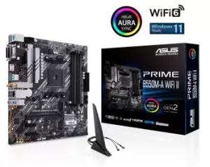 Asus PRIME B550M-A WIFI II AMD B550 DDR4 Micro ATX Motherboard - Socket AM4