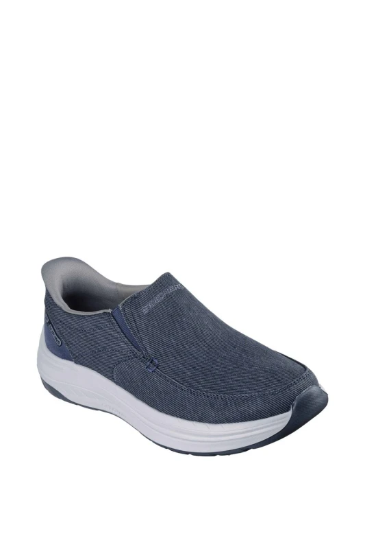 Image of Debenhams Debenhams Men DECKLAN Canvas Slip-Ins Navy Size: 11 navy 11 Male 198376532635