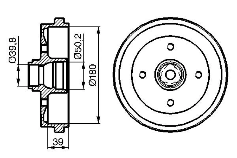 Image of Brake drum Bosch 0 986 477 111