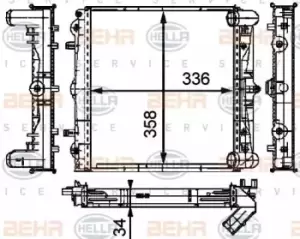 image of x1 Behr Heat Exchanger 8MK376714-294 Genuine replacement part for Car Made in CN