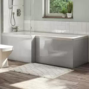Image of Ashford L Shape Bath Front Panel - Grey Gloss