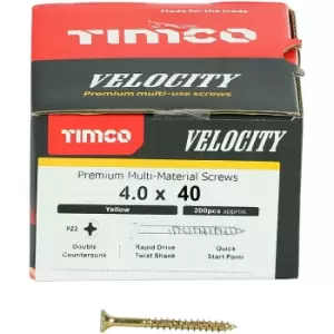 Image of Timco Multi Purpose Countersunk Velocity Screw - 4.0 x 40 (200 pack)