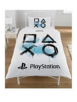 image of Sony Playstation Sony PlayStation Single Duvet Cover Set, White