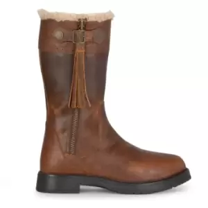 Image of Moretta Childrens/Kids Amelda Leather Country Boots (1 UK) (Brown)