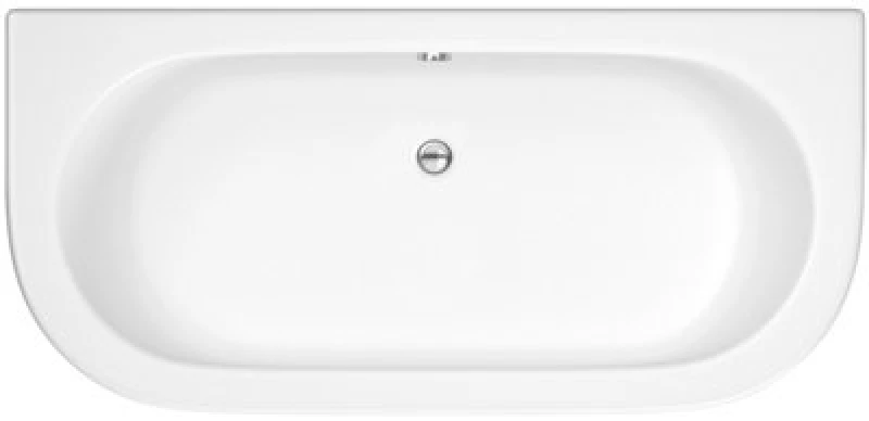 Image of Balterley Double Ended Curved Back To Wall Bath Tub Leg Set Panel White