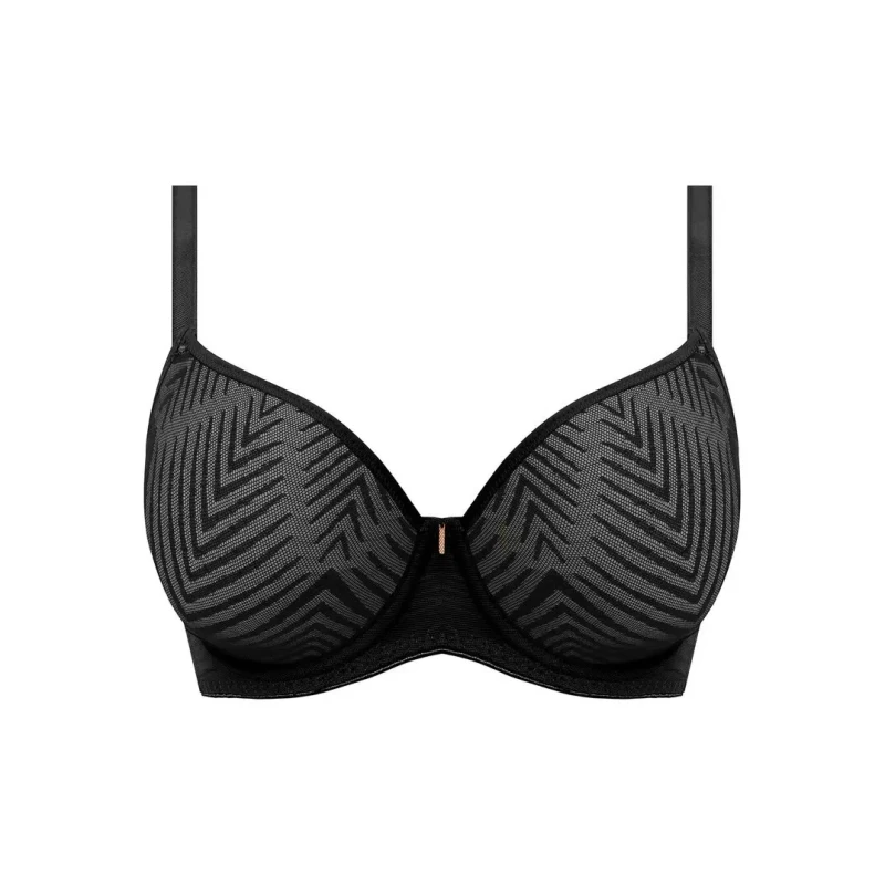 Image of Freya Womens plunge t-shirt underwired molded bra Freya Tailored Noir Female 75H