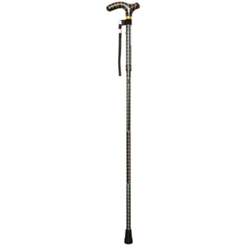 Image of Loops Deluxe Ambidextrous Foldable Walking Cane - 5 Height Settings - Homme Design Multi