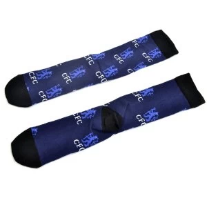 image of Chelsea All Over Print Adult Socks UK Size 8 to 11