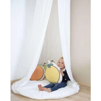 image of Hanging Canopy Tent with Playmat Off-white - White - Childhome