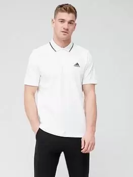 Image of adidas Sportswear Essentials Piqué Small Logo Polo Shirt - White, Size 2XL, Men