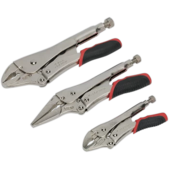 Image of Sealey 3 Piece Quick Release Locking Plier Set