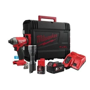 image of Milwaukee Power Tools M18 ONEPP2L-522X FUEL ONE-KEY Twin Pack 18V 1 x 5.0Ah 12V 1 x 2.0Ah