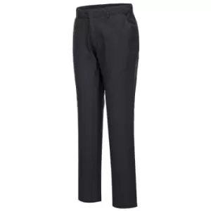 Image of S232BKS30 - sz 30 Stretch Slim Chino Trouser - Black - Black - Portwest