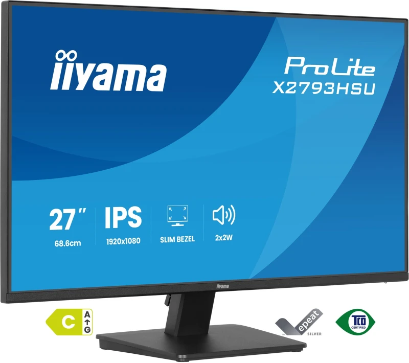 Image of iiyama iiyama ProLite X2793HSU-B1 computer monitor 68.6cm (27") 1920 x 1080 pixels Full HD LED Black X2793HSU-B1
