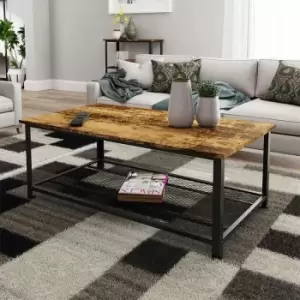 Image of Bala Living Industrial Coffee Table - Walnut