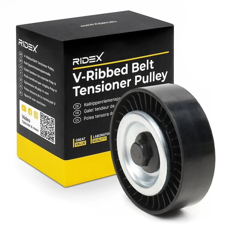 Image of RIDEX Deflection / guide pulley, V-ribbed belt RIDEX 312D0137