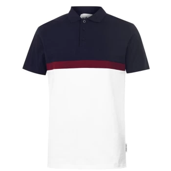 Image of Soviet Block Polo Shirt Mens - Navy/White