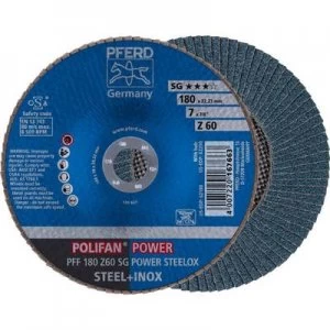 image of PFERD 67686185 POLIFAN-serrated washer PFF 180 Z60SG POWER STEELOX Diameter 180 mm 10 pc(s)