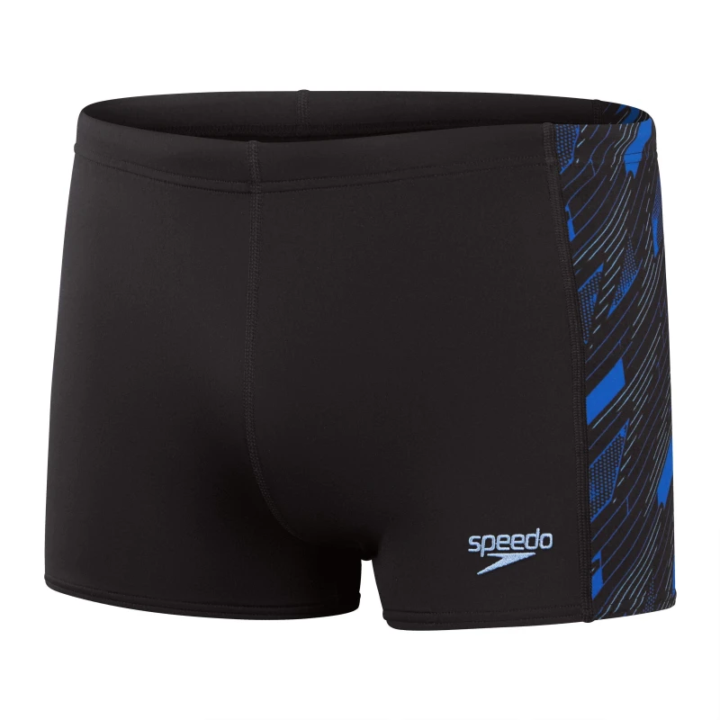 Image of Speedo Hyper Boom Panel Aquashorts Black Blue male 32 inch