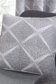 image of 'Geo Textured Diamond' Cotton Cushion