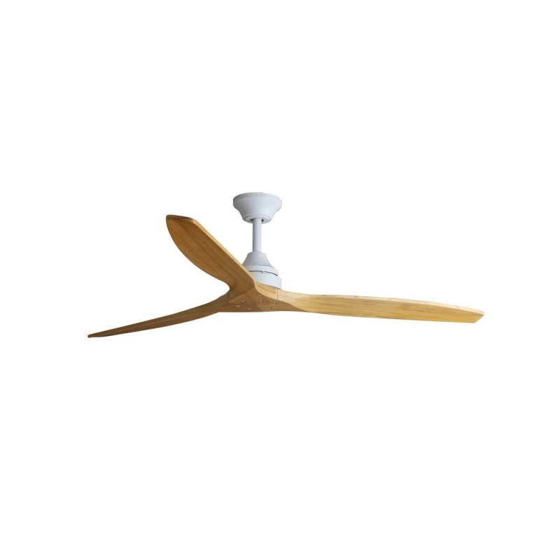 Image of Alo Large White, Wood DC Ceiling Fan 6 Speed