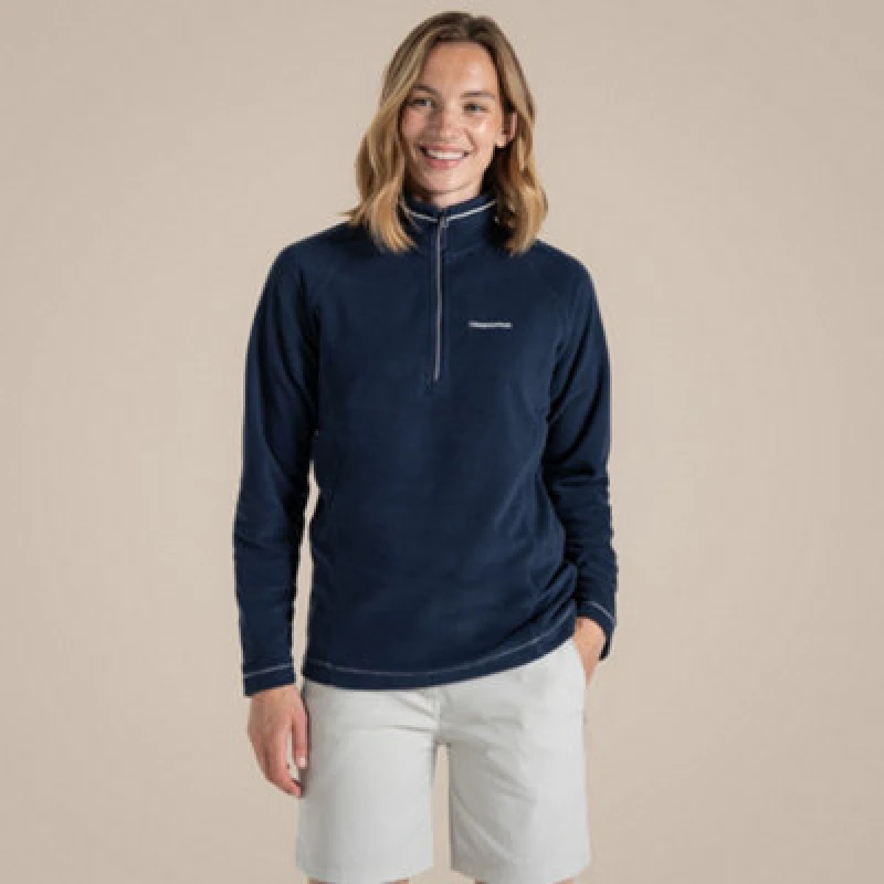 Image of Craghoppers Womens Miska Half Zip Micro Fleece Jacket 18 - Bust 42' (107cm) Blue Navy CWA265-7V1-18