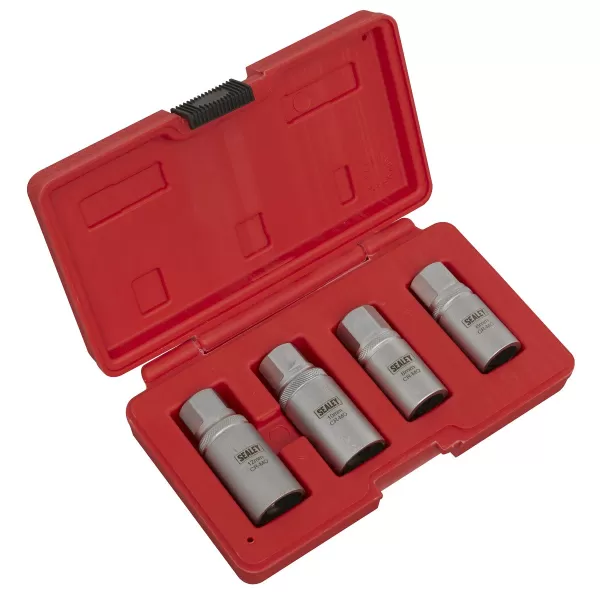 Image of Genuine SEALEY AK723 Stud Extractor Set 4pc 1/2Sq Drive Metric