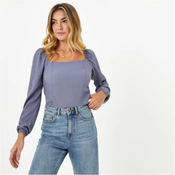 image of Jack Wills Square Neck Top - Blue