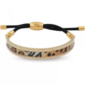 image of Animal Print Sparkle Gold Friendship Bangle