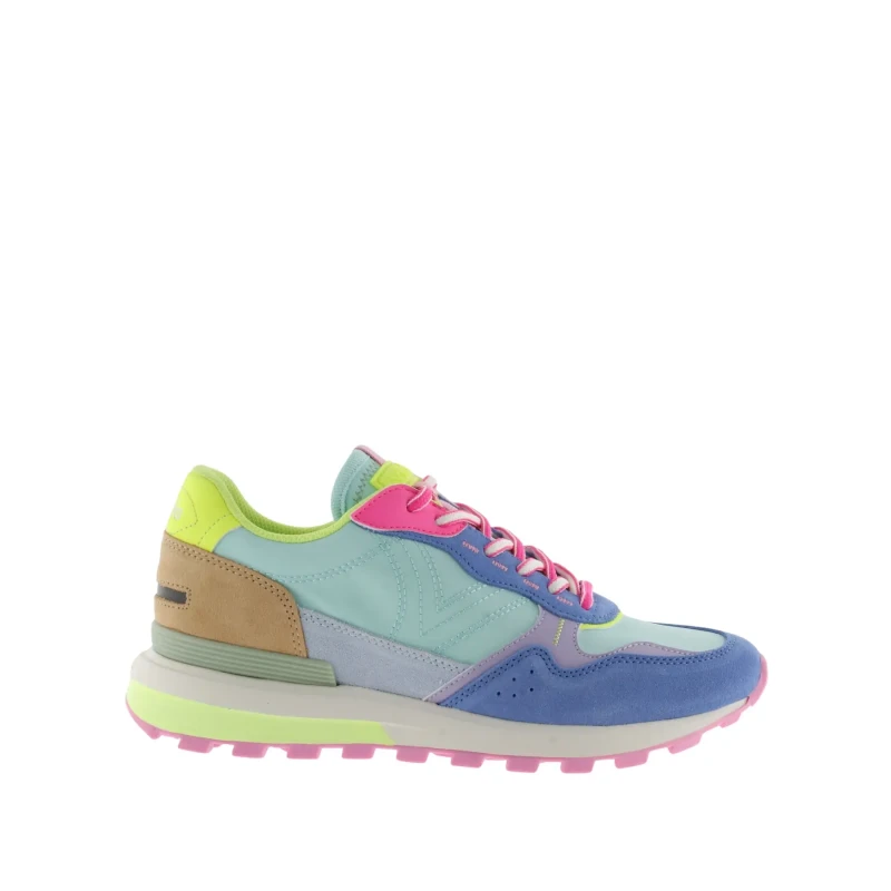 Image of Victoria Nylon and suede trainers Victoria Luna Bleu Unisex 40