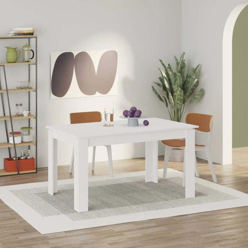 Image of Decortie Tolmen Modern Extendable Dining Table 120-170Cm White 8.68081E+12